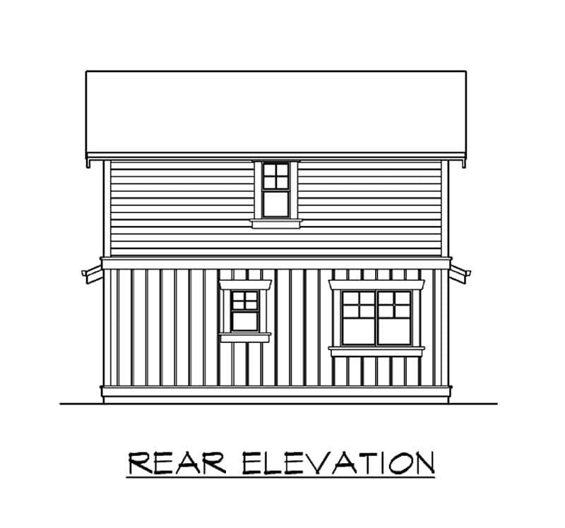 Home Plan Rear Elevation