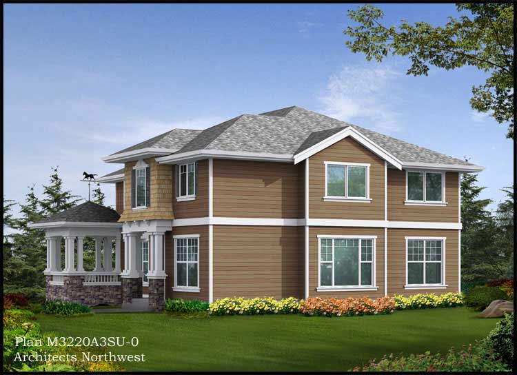 Home Plan Rear Elevation