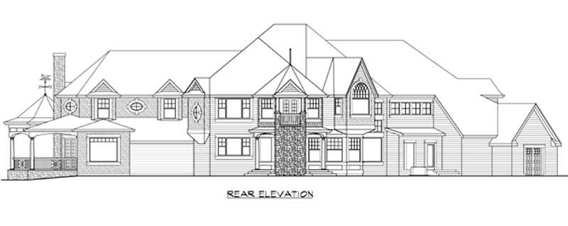 Home Plan Rear Elevation