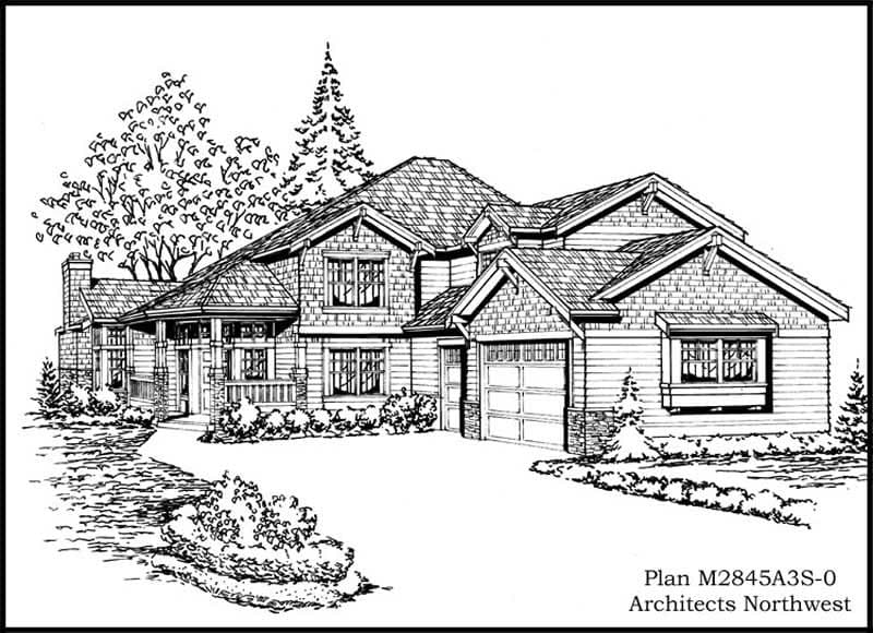 3-Bedroom, 2845 Sq Ft Country Home Plan - 115-1422 - Main Exterior