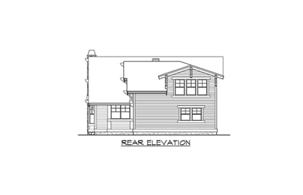 Home Plan Rear Elevation