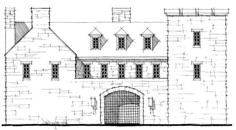 Home Plan Front Elevation of this 4-Bedroom,6974 Sq Ft Plan -116-1010