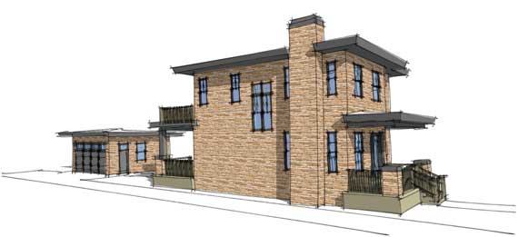Home Plan Left Elevation