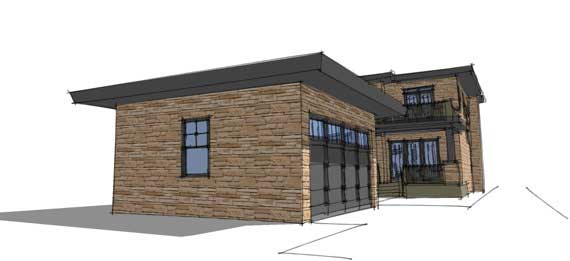 Home Plan Rear Elevation