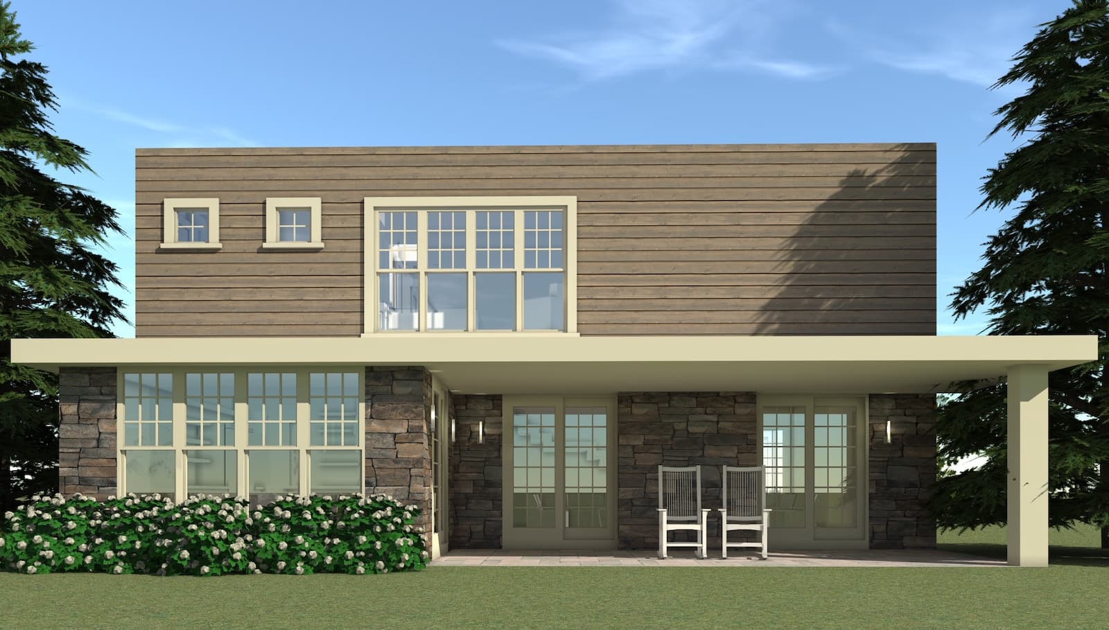 Home Plan Rear Elevation