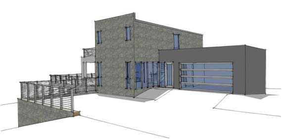 Home Plan Rear Elevation