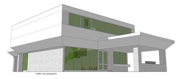 Home Plan Rear Elevation