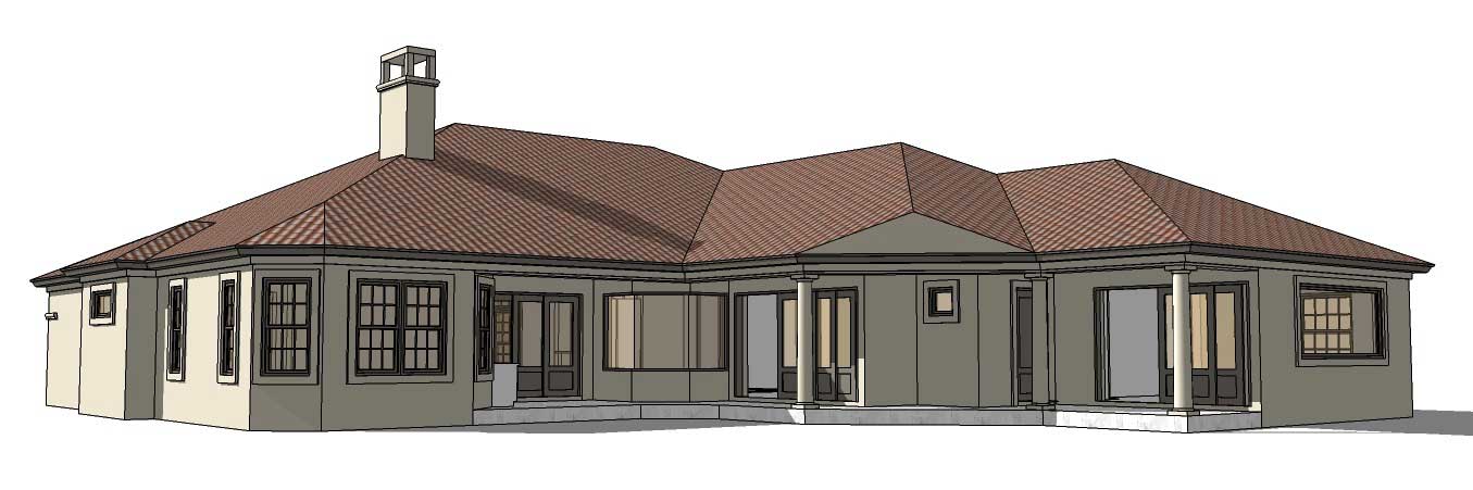 Home Plan Rear Elevation