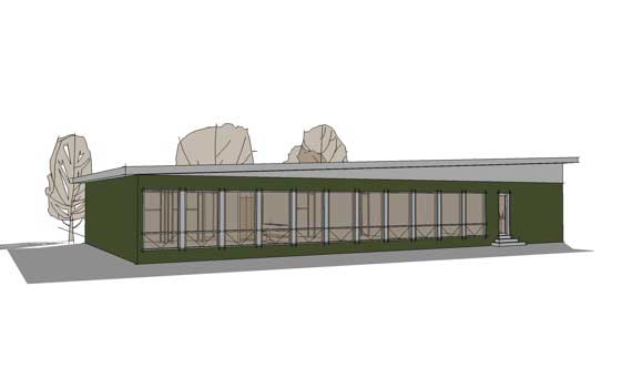 Home Plan Rear Elevation