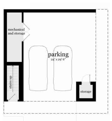 Floor Plan Basement of Modern Plan #116-1082