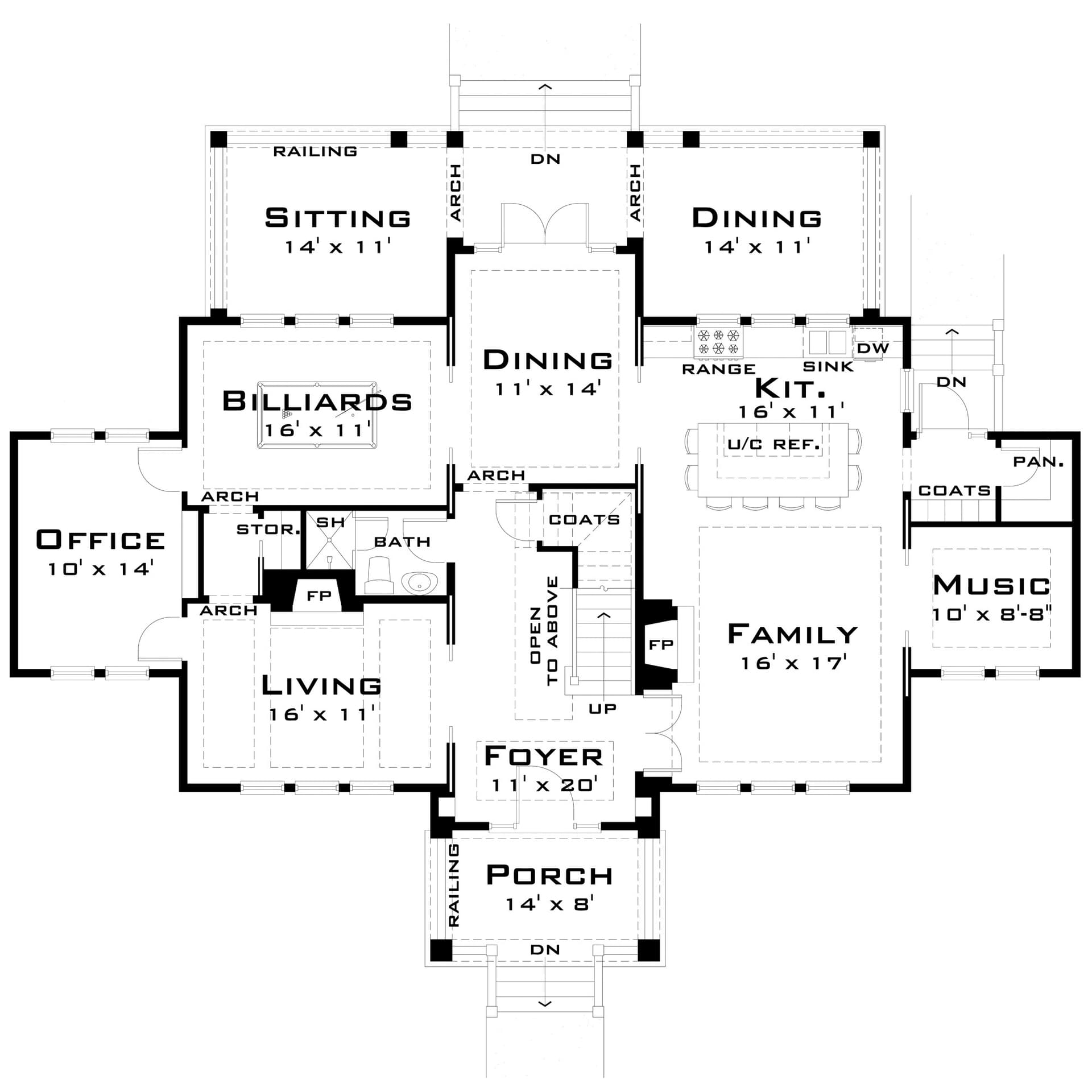 4 Bedrm, 3347 Sq Ft Colonial House Plan #116-1099, image size:1920x1920