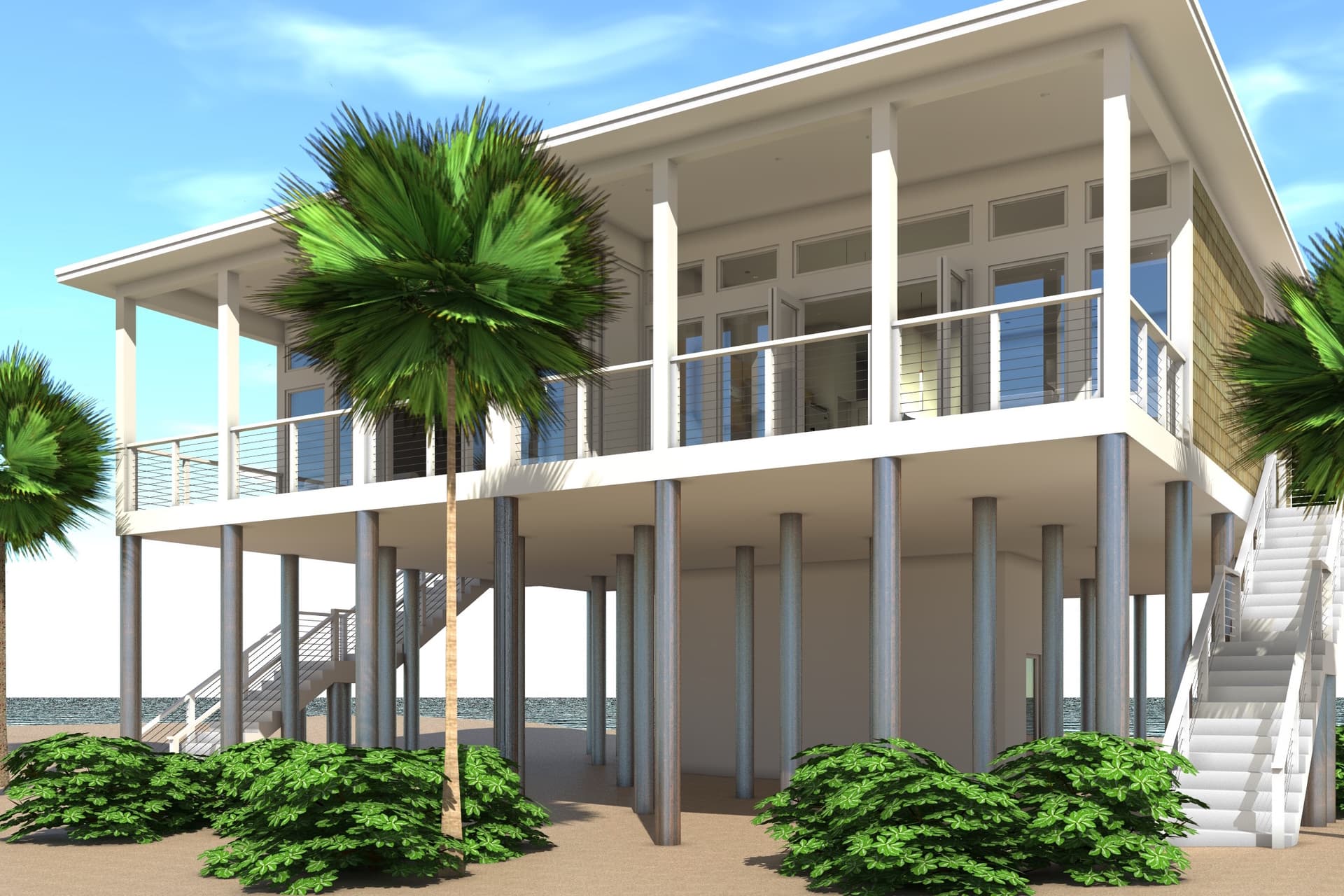 4-Bedroom, 2910 Sq Ft Multi-Unit House Plan - 116-1123 - Front Exterior