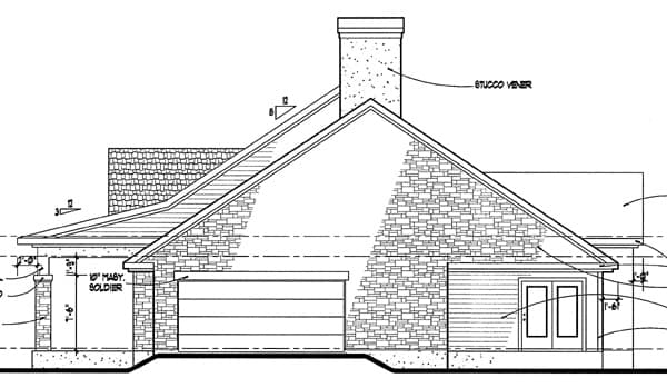 Home Plan Right Elevation