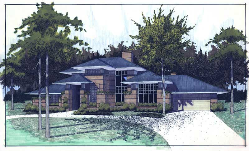 3-Bedroom, 2394 Sq Ft House Plan - 117-1041 - Front Exterior