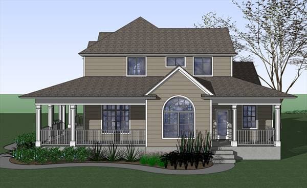 Home Plan Right Elevation