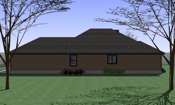 Home Plan Rear Elevation