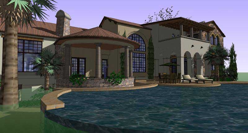 Home Plan Rear Elevation