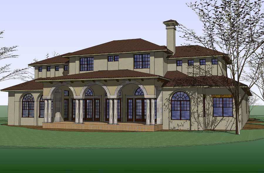 Home Plan Rear Elevation