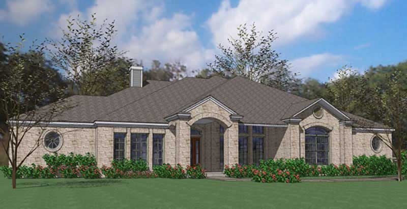 3-Bedroom, 2874 Sq Ft Ranch Home Plan - 117-1081 - Main Exterior