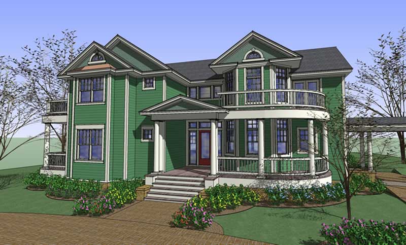 4-Bedroom, 4345 Sq Ft House Plan - 117-1090 - Front Exterior