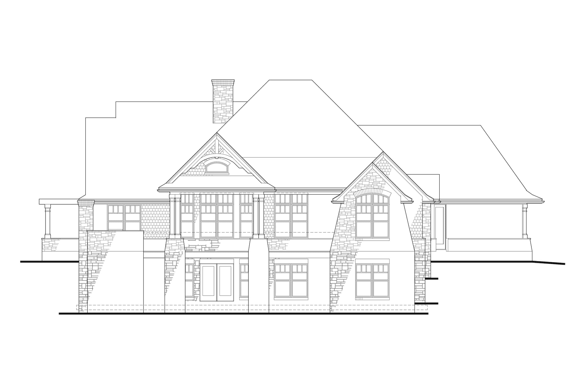 Home Plan Rear Elevation