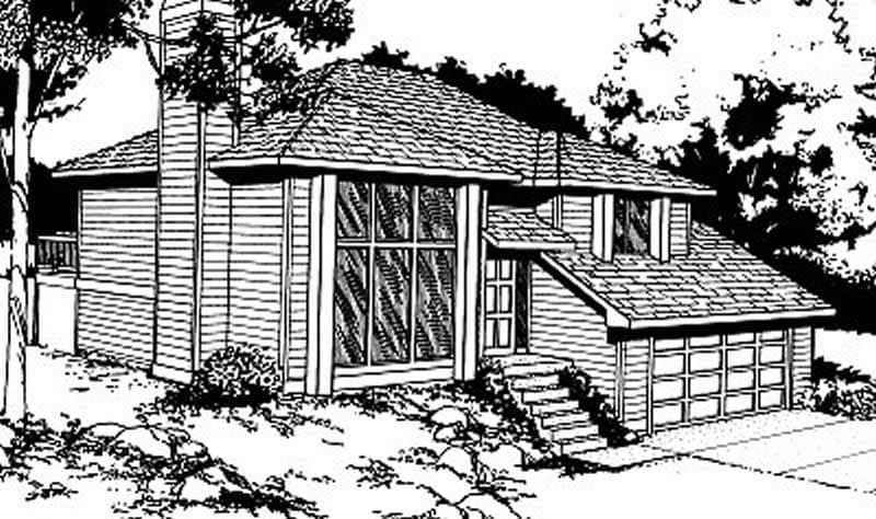 3-Bedroom, 940 Sq Ft Contemporary House Plan - 119-1001 - Front Exterior