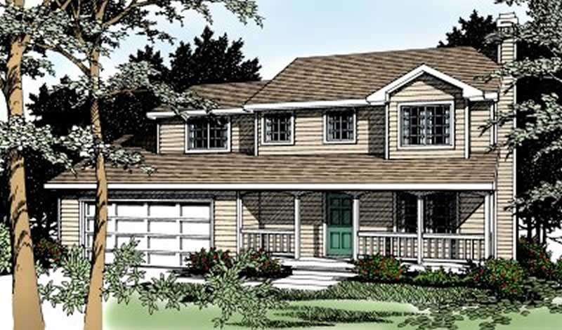 4-Bedroom, 1632 Sq Ft Country House Plan - 119-1024 - Front Exterior
