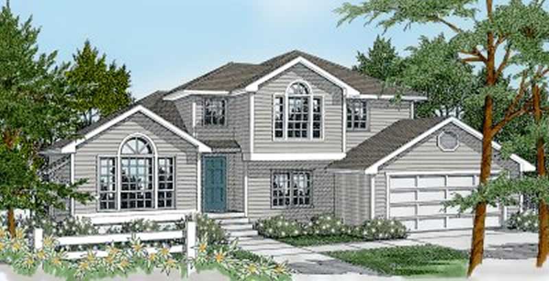 3-Bedroom, 1872 Sq Ft Contemporary House Plan - 119-1102 - Front Exterior