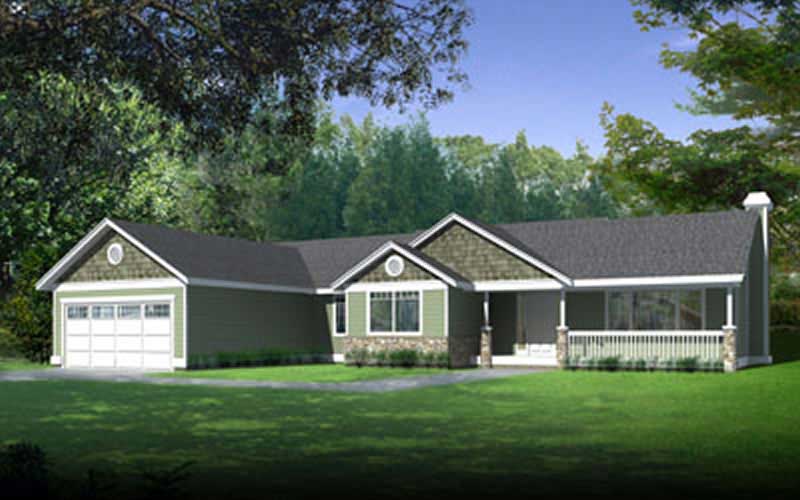 3-Bedroom, 1996 Sq Ft Contemporary House Plan - 119-1106 - Front Exterior