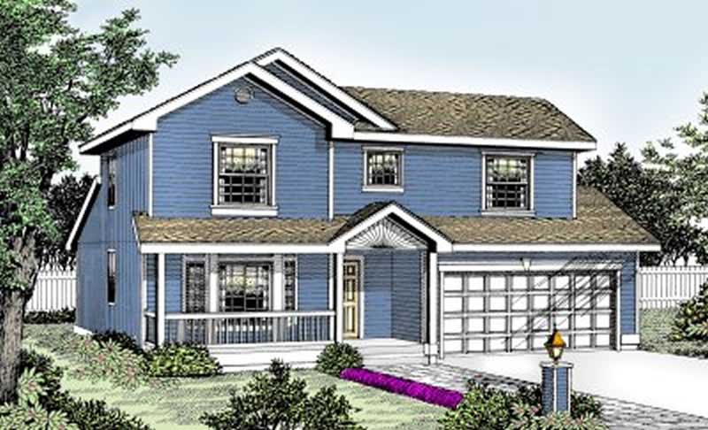 3-Bedroom, 1401 Sq Ft Country House Plan - 119-1131 - Front Exterior