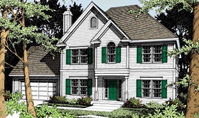 3-Bedroom, 2106 Sq Ft French House Plan - 119-1156 - Front Exterior