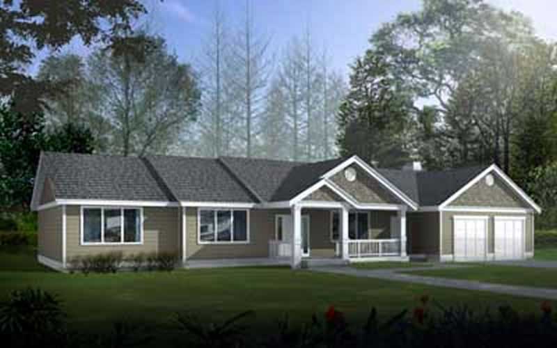 3-Bedroom, 2251 Sq Ft Ranch Home Plan - 119-1244 - Main Exterior