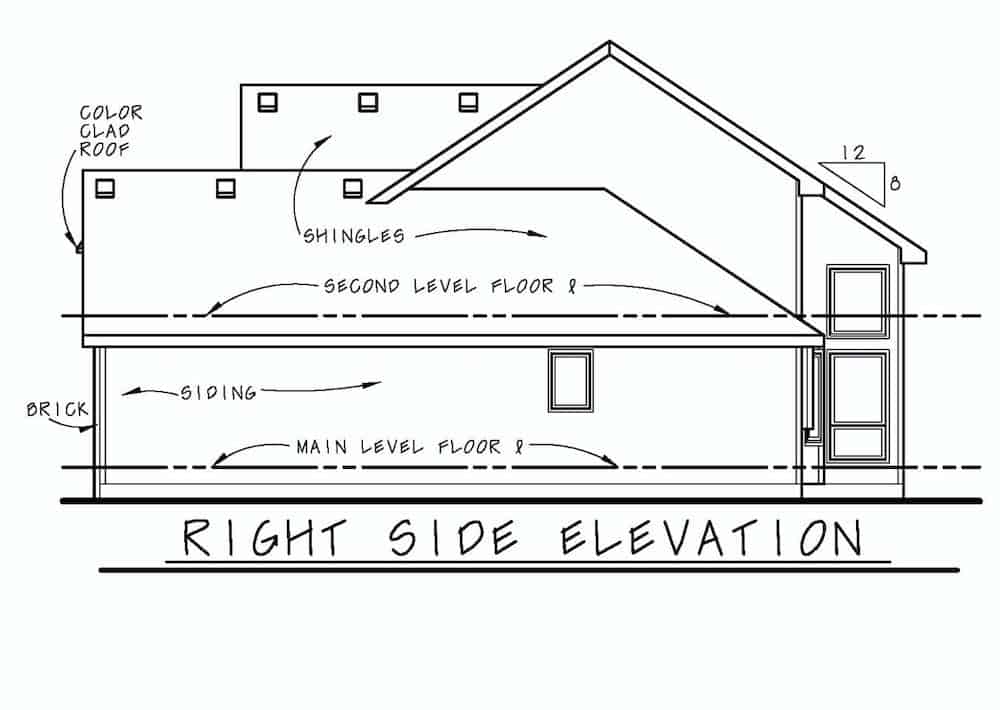 Home Plan Right Elevation