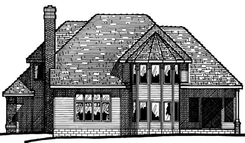 Home Plan Rear Elevation