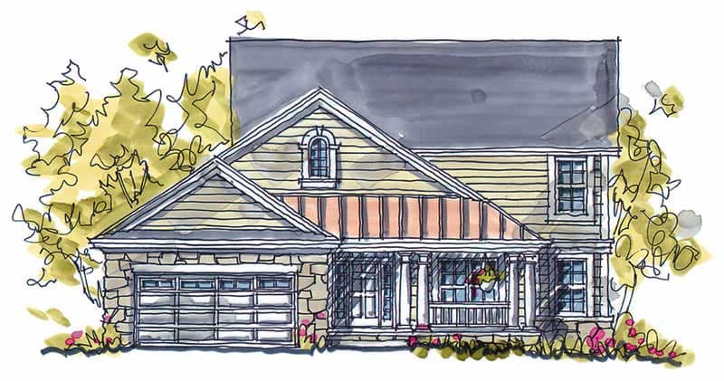 5-Bedroom, 2593 Sq Ft Country Home Plan - 120-1392 - Main Exterior
