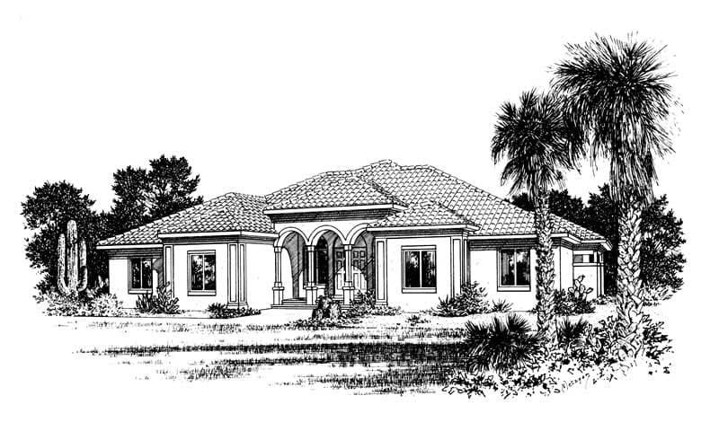 3-Bedroom, 2715 Sq Ft Contemporary Home Plan - 120-1472 - Main Exterior