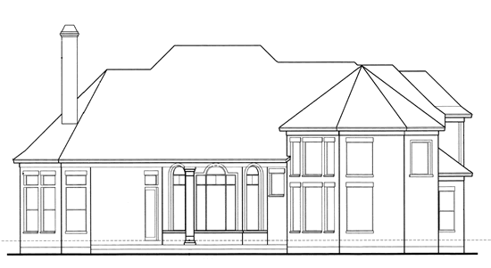 Home Plan Rear Elevation