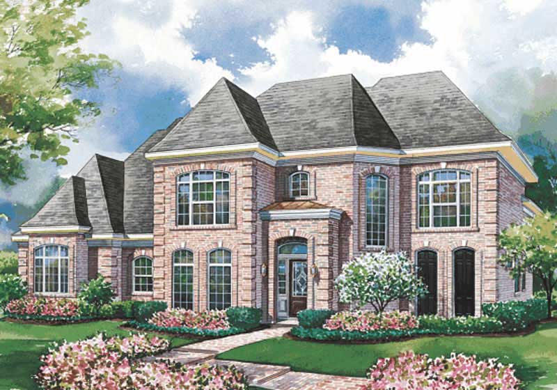 4-Bedroom, 3677 Sq Ft European House Plan - 120-1943 - Front Exterior