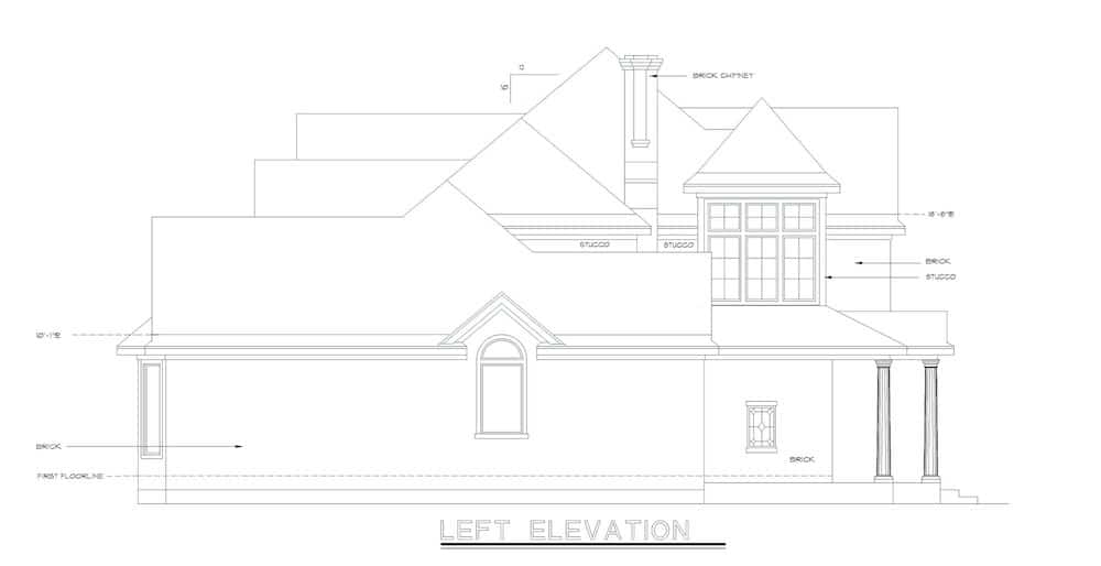 Home Plan Left Elevation