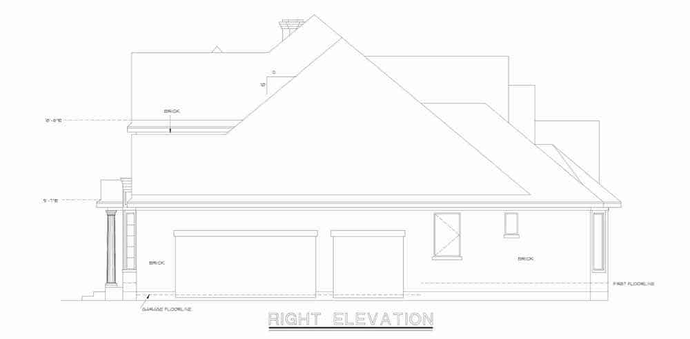 Home Plan Right Elevation
