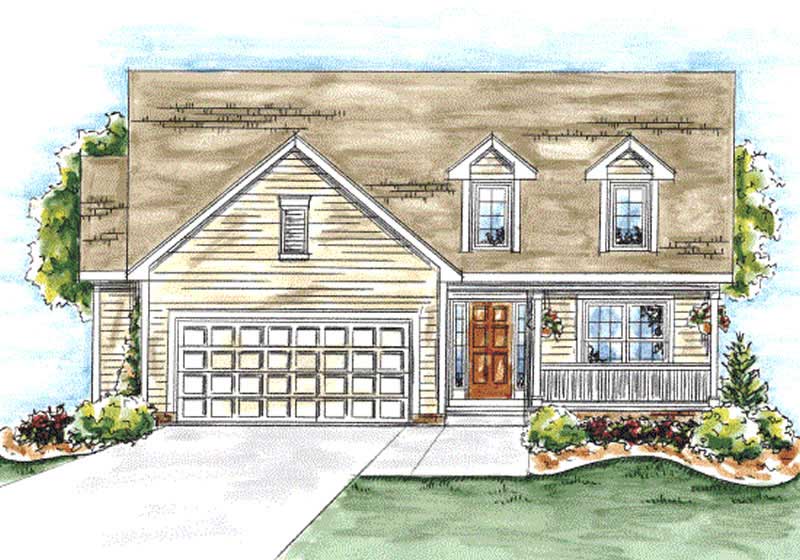 2-Bedroom, 1463 Sq Ft Cape Cod Home Plan - 120-2044 - Main Exterior