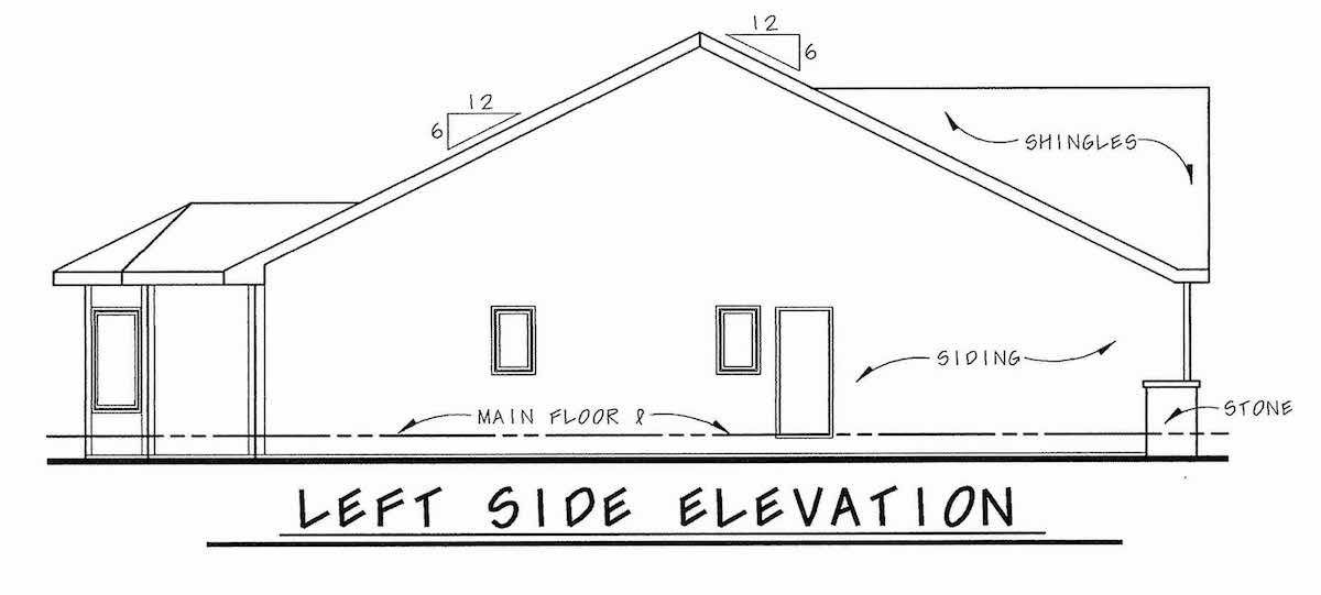 Home Plan Left Elevation