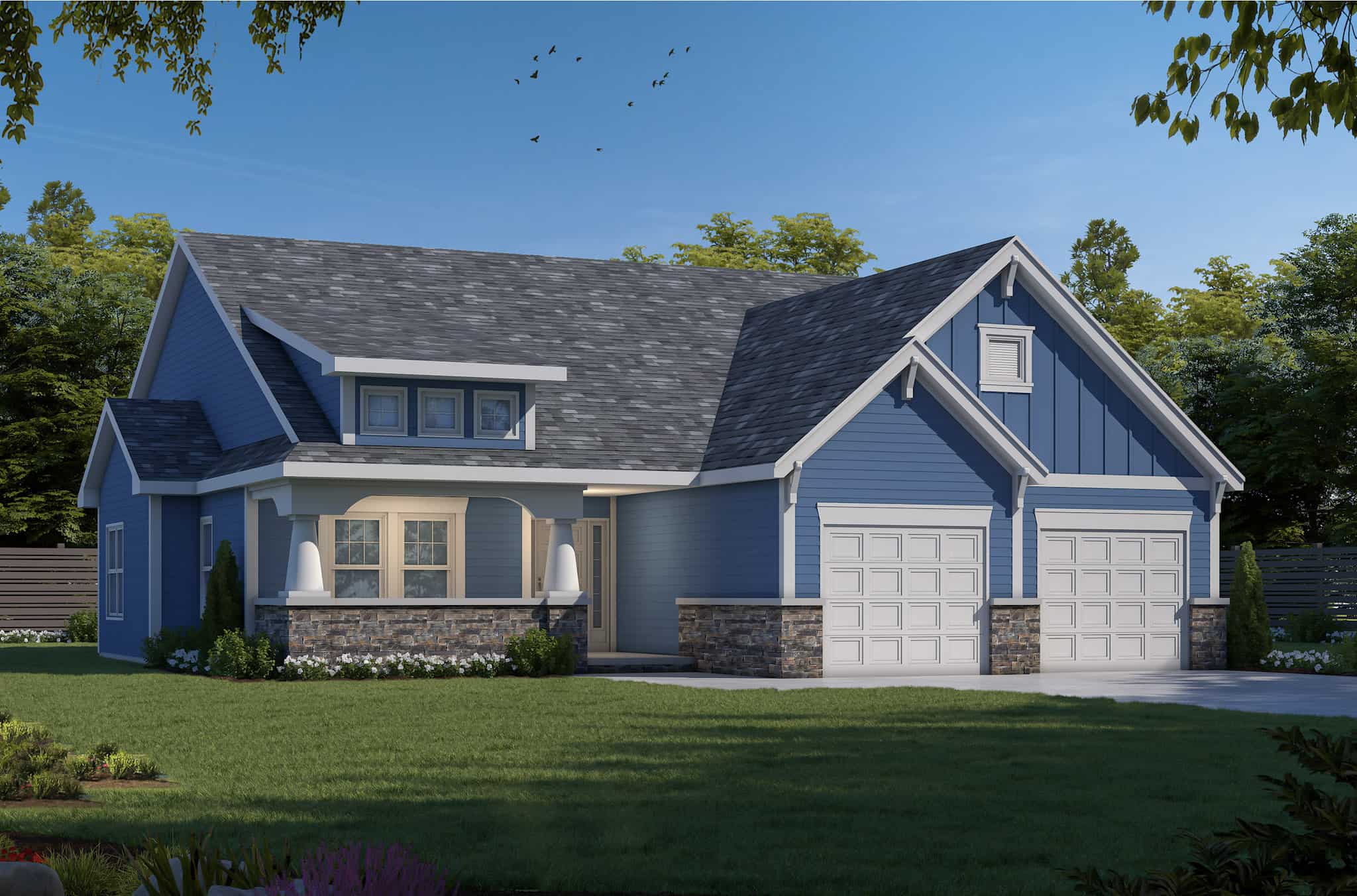 3-Bedroom, 1905 Sq Ft Cape Cod Home Plan - 120-2050 - Main Exterior
