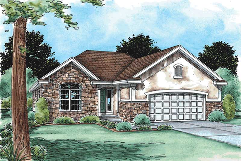 3-Bedroom, 1482 Sq Ft Small House Plans - 120-2125 - Main Exterior