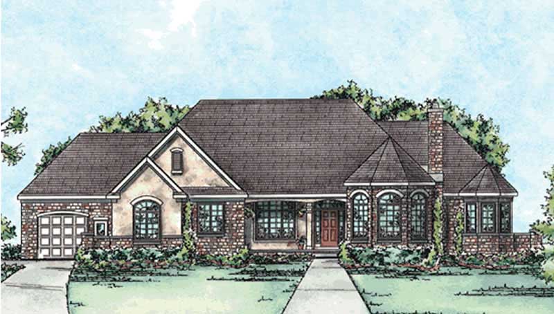 3-Bedroom, 2962 Sq Ft Country Home Plan - 120-2194 - Main Exterior
