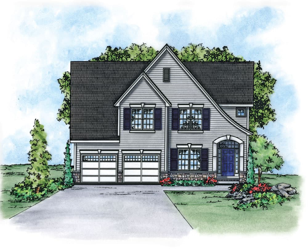 3-Bedroom, 2282 Sq Ft French Home Plan - 120-2298 - Main Exterior