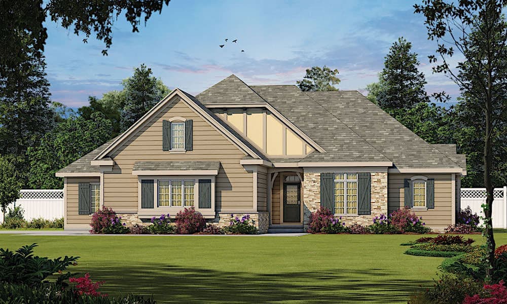 3-Bedroom, 2709 Sq Ft French Home - Plan #120-2515 - Main Exterior