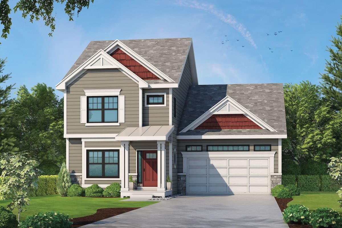 4-Bedroom, 2389 Sq Ft Traditional Home Plan - 120-2575 - Main Exterior