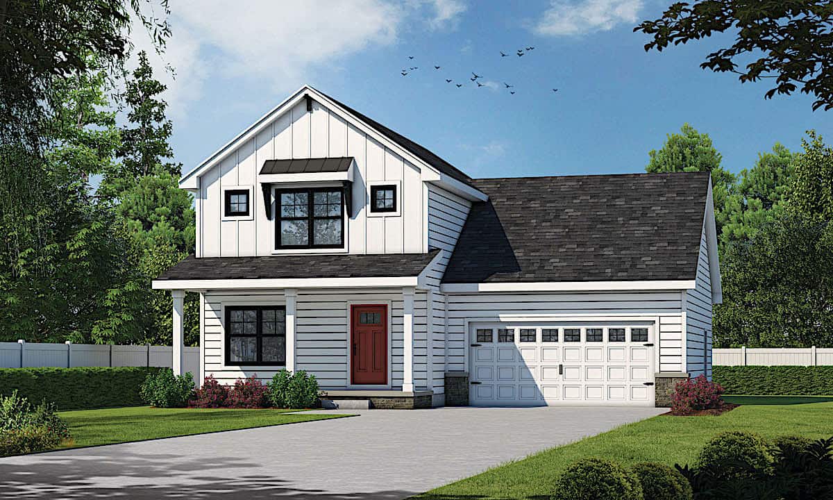 3-Bedroom, 1600 Sq Ft Contemporary Farmhouse - Plan #120-2642 - Main Exterior