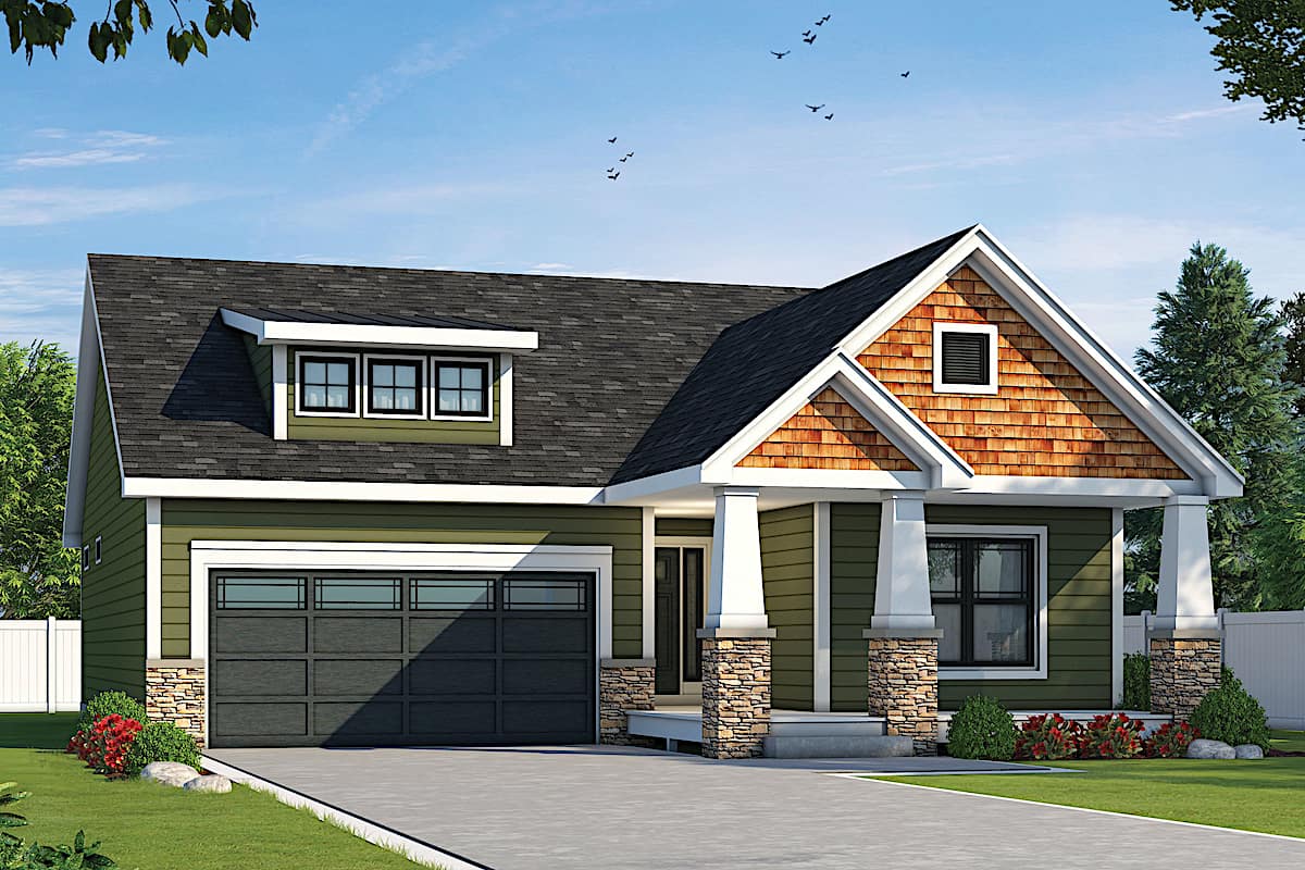 2-Bedroom, 1511 Sq Ft Ranch Home - Plan #120-2669 - Main Exterior